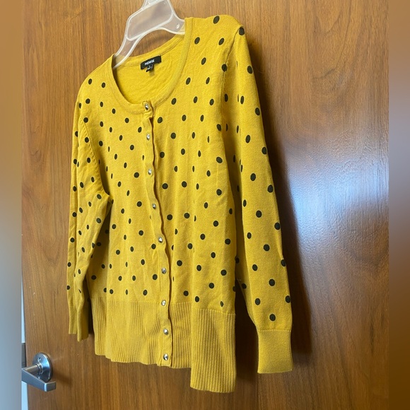 Premise Mustard Polka Dot Cardigan - Picture 4 of 5